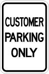 ar-141 customer parking only signs